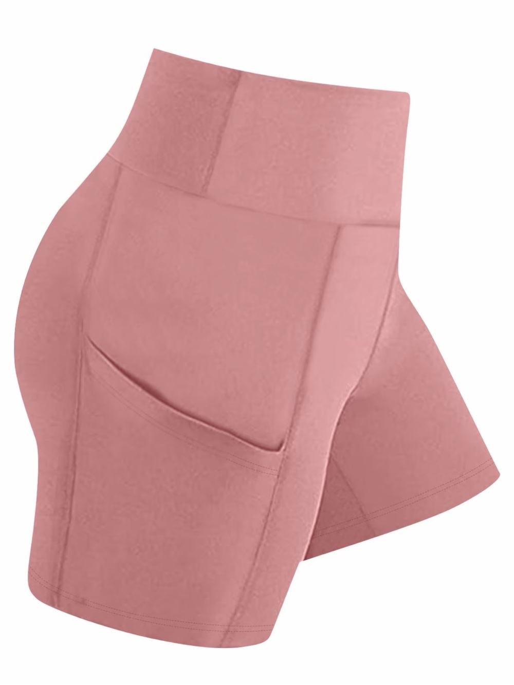Athleta Rose Pink High-Waist Pocketed Kids Bike Shorts
